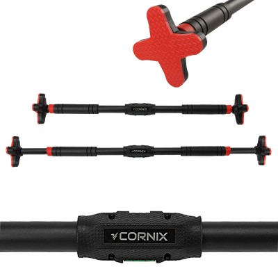 Турник раздвижной для дома Cornix Pro+ 90-130 см XR-0287 Black/Red