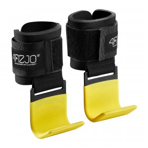 Гачки для перекладини та тяги 4FIZJO Hooks Black/Yellow (P-5907739311078)
