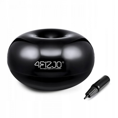 Мяч для фитнеса (пончик) 4FIZJO Air Ball Donut 50 x 27 см Anti-Burst Black (P-5907739312952)