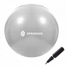 Мяч для фитнеса (фитбол) Springos 75 см Anti-Burst FB0008 Grey
