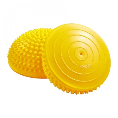 Напівсфера масажна балансувальна 4FIZJO Balance Pad 16 см 2 шт масажер для ніг, стоп Yellow (P-5907739310460)