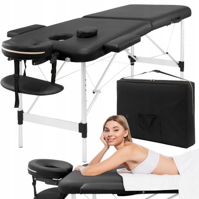 Масажний стіл складаний 4FIZJO Massage Table Alu W60 Black (P-5907739318374)