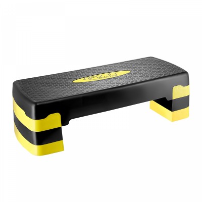 Степ-платформа 3-ступенчатая 4FIZJO 69 х 28 х 10-15-20 см Black/Yellow (P-5907739311436)