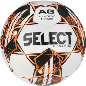Мяч футбольный SELECT Flash Turf FIFA Basic v23 (376) бело/оранж, 5