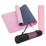 Коврик (мат) спортивный SportVida TPE 183 x 61 x 1 см для йоги и фитнеса SV-EZ0064 Pink/Blue