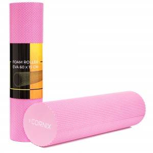 Массажный ролик Cornix EVA+ 60 x 15 см (валик, роллер) Pink