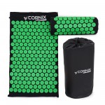 Коврик акупунктурный с валиком Cornix Classic Mat XR-0110 Black/Green