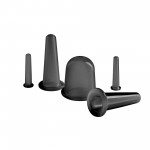 Вакуумные массажные банки 4FIZJO силиконовые для тела (китайские/атницелюлитные банки) 5 шт Black (P-5907739314949)