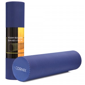 Массажный ролик Cornix EVA+ 60 x 15 см (валик, роллер) Navy Blue