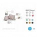 Килимок акупунктурний з подушкою 4FIZJO Eco Mat Аплікатор Кузнєцова Grey/Pink (P-5907739312174)