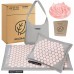Килимок акупунктурний з подушкою 4FIZJO Eco Mat Аплікатор Кузнєцова Grey/Pink (P-5907739312174)
