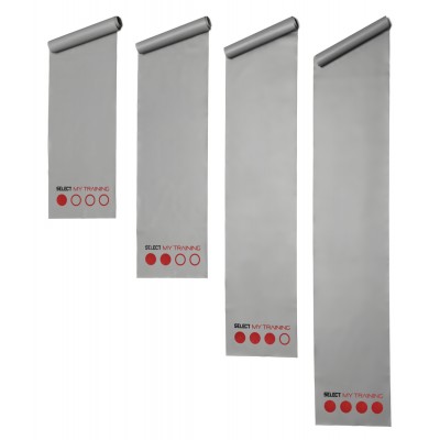 Набор тренировочных лент SELECT Recoveryband 1-4 (990) серый, one size