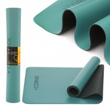 Коврик спортивный Cornix PU 183 x 68 x 0.4 см для йоги и фитнеса XR-0318 Turquoise