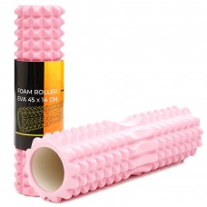 Массажный ролик Cornix EVA 45 x 14 см (валик, роллер) XR-0336 Light Pink