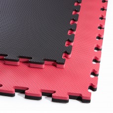 Мат-пазл (ласточкин хвост) 4FIZJO Mat Puzzle EVA 100 x 100 x 2 cм Black/Red (P-5907739310637)
