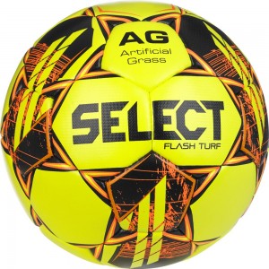 Мяч футбольный SELECT Flash Turf v23 (383) жёлт/оранж, 4