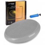 Балансувальна подушка-диск Cornix 33 см (сенсомоторна) масажна сіра