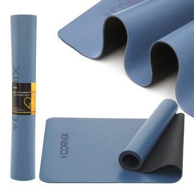 Коврик спортивный Cornix PU 183 x 68 x 0.4 см для йоги и фитнеса XR-0319 Blue