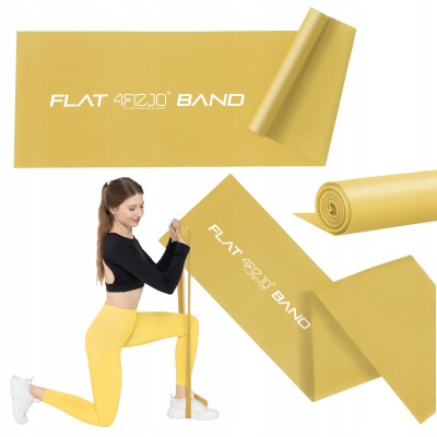 Стрічка-еспандер для спорту та реабілітації 4FIZJO Flat Band 200 х 15 см 25-35 кг Gold (P-5907739310453)