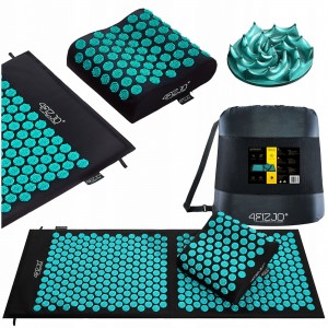 Коврик акупунктурный с подушкой 4FIZJO Ergo Mat XL Black/Blue (P-5907739313874)