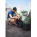 Горшок для цветов Keter Cylinder Planter Medium, 18 л, коричневый