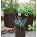 Горшок для цветов Keter Cylinder Planter Medium, 18 л, коричневый