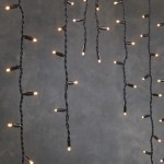 Гірлянда сполучна "Бахрома" чорна, "Luca", 3х0.4 м, теплий білий 