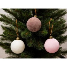 Набор елочных стеклянных матовых шариков "House of Seasons" 12 шт, Ø 8 см, бордовый, розовый, белый
