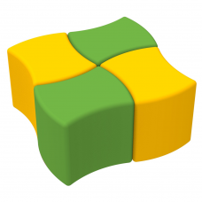 Комплект дитячих пуфів Пазл KIDIGO Комплект дитячих пуфів Пазл KIDIGO