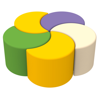 Комплект дитячих пуфів Веселка Kidigo 43025