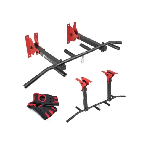 Турнік універсальний на стіну та стелю Hop-Sport HS-2006K з рукавичками