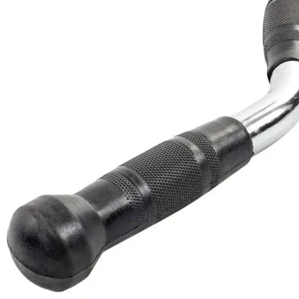 Ручка для верхней тяги York Fitness 70см W-образная с резиновыми рукоятками, хром