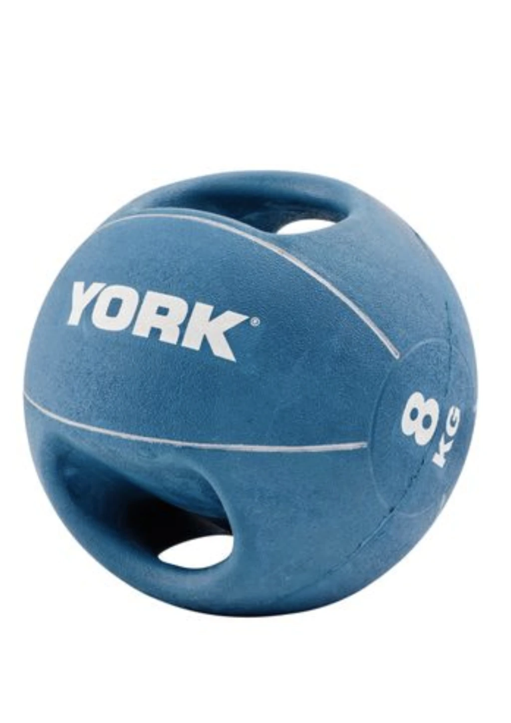 Мяч медбол 8 кг York Fitness с двумя ручками синий