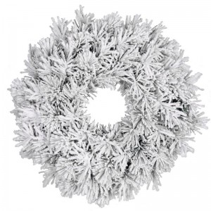 Вінок ø 0,60 см. декоративний Dinsmore Frosted зелений зі снігом