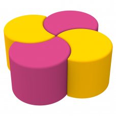 Комплект детских пуфов Полумесяц Kidigo 43026 Комплект детских пуфов Полумесяц Kidigo 43026