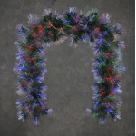 Гирлянда искусственная 2 м, из оптического волокна с мульт. ламп. Highland зелен. "Luca"