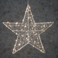 Звезда декоративная серебряная, диам. 58 см, 120 led, "Luca Lighting"