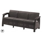 Софа садовая пластиковая Keter Corfu love seat max, серая