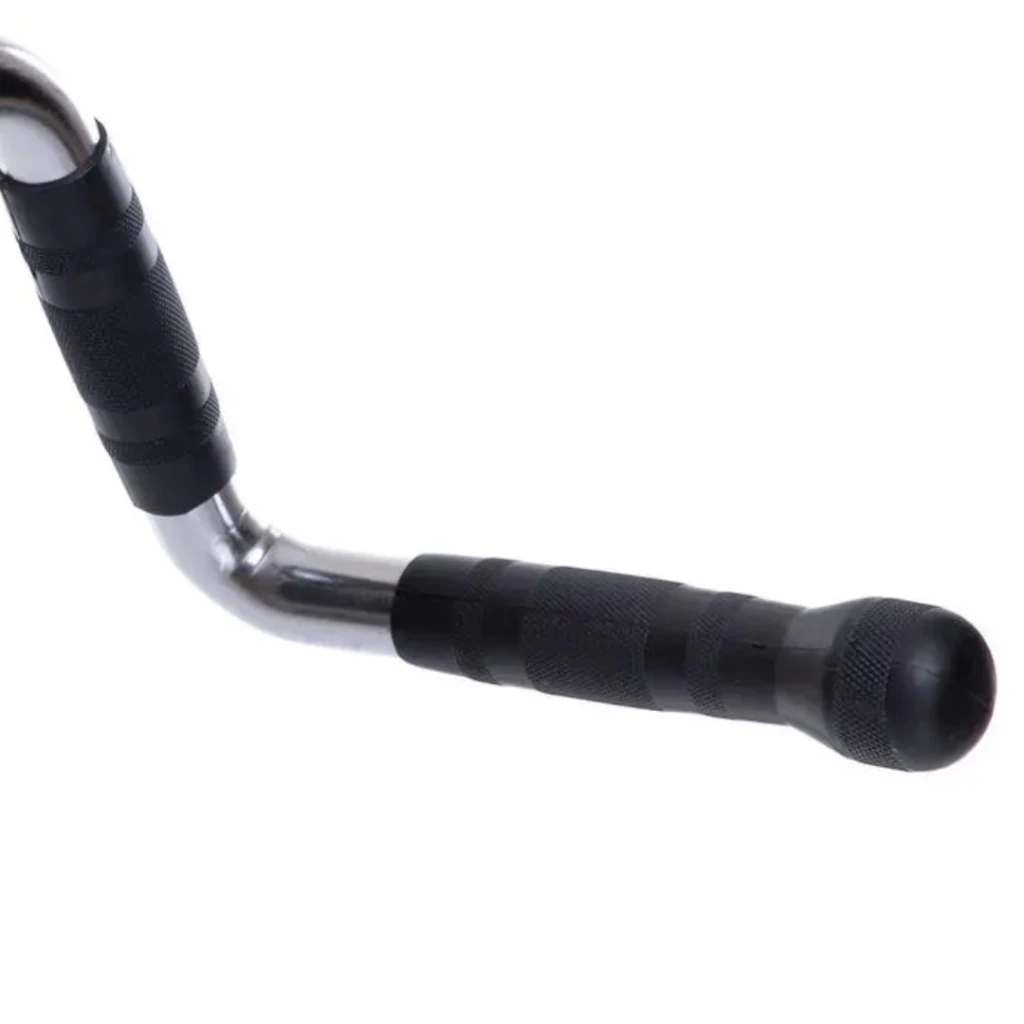 Ручка для тяги York Fitness многофункциональная с резиновыми рукоятками, хром