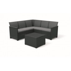 Комплект садовой мебели Keter Emma 5 seater Corner, серый