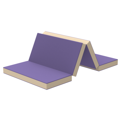 Детский мат KIDIGO 200x100x10 см складной тройной (ПВХ, вторичный фастон) 42017