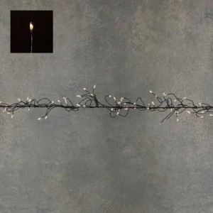 Гирлянда-кластер, черная струна, "Luca", 8 м, теплый белый