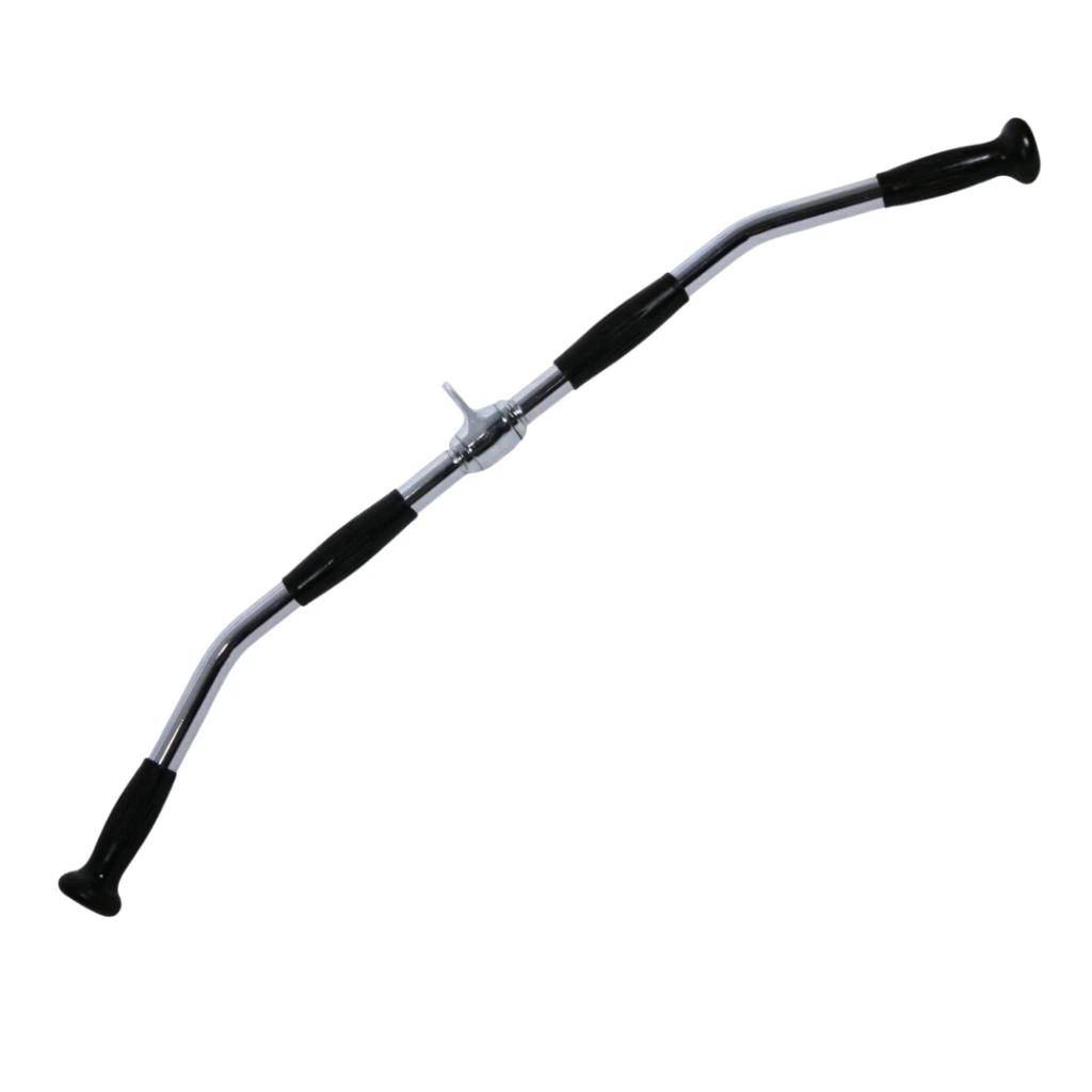 Ручка для верхней тяги York Fitness 91см изогнутая с резиновыми рукоятками, хром