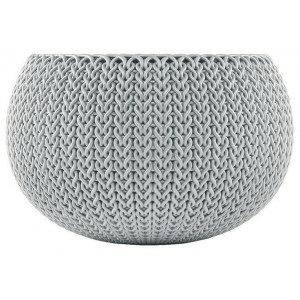 Подвесной горшок с кашпо для цветов Keter 9,4 л. Cozies M с цепочкой, серый
