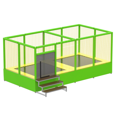 Батутный комплекс двойной KIDIGO 2,4х4,8м Код: 222801