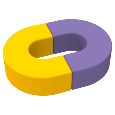 Комплект дитячих пуфів Магнітик Kidigo 43020