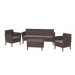 Комплект садовой мебели Keter Salemo 3 seater set, коричневый