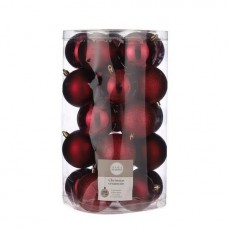 Елочные шарики 25 шт, 8 см, "House of Seasons" пластик, цвет красный