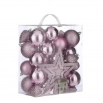 Елочные пластиковые шарики и украшения "House of Seasons" комплект 40 шт, Ø 8/7/6 см сиреневые