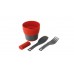 Набір туристичного посуду Robens Leaf Meal Kit Fire Red (690276)